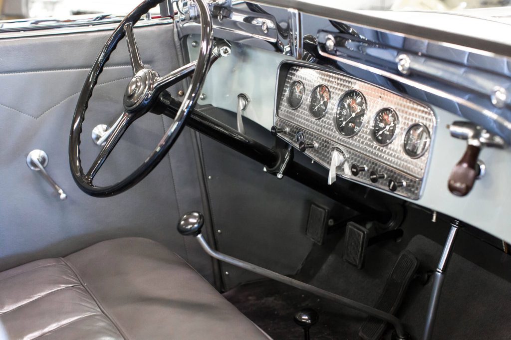 1933 Auburn classic car inside the Route 66 Car Museum showroom